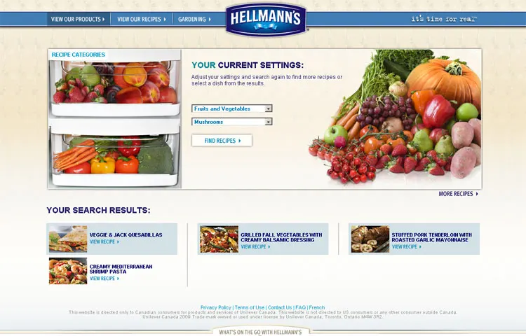 Hellmanns.ca redesign (image 4)