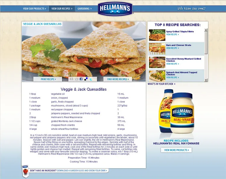 Hellmanns.ca redesign (image 5)
