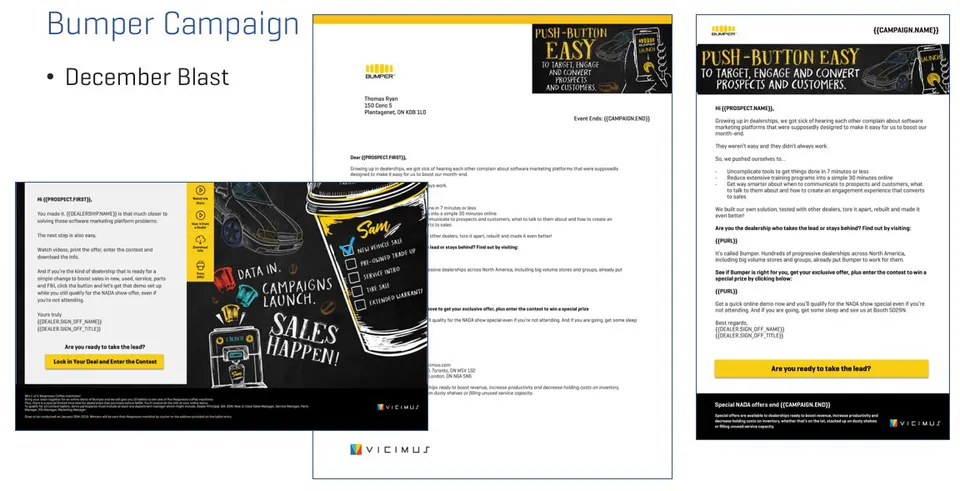 Bumper Email/Direct Campaign 1