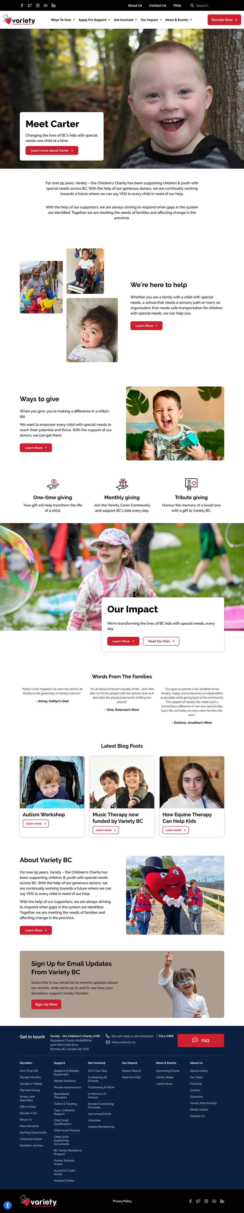 Variety.bc.ca Redesign (image 2)