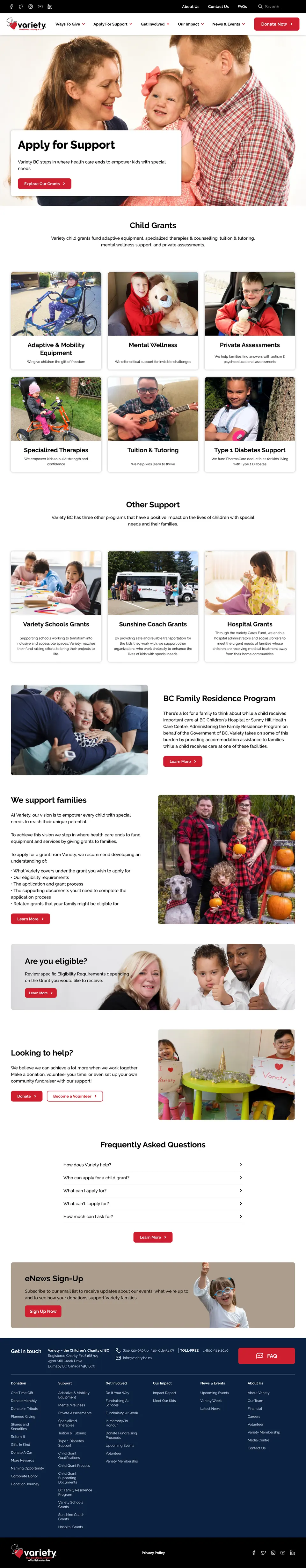 Variety.bc.ca Redesign (image 7)